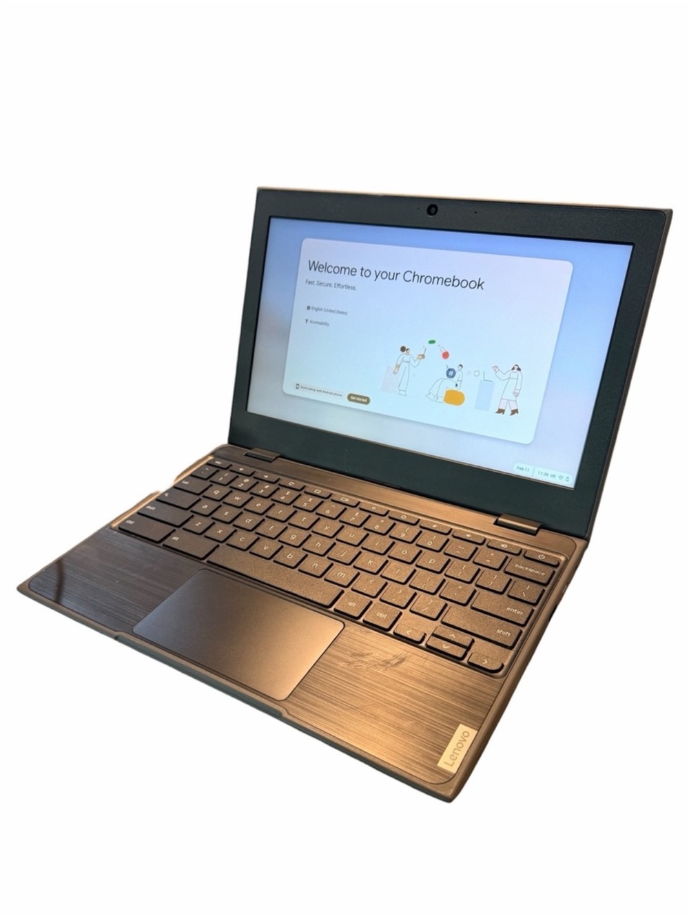 Lenovo 100e Chromebook 2nd Gen laptop in black